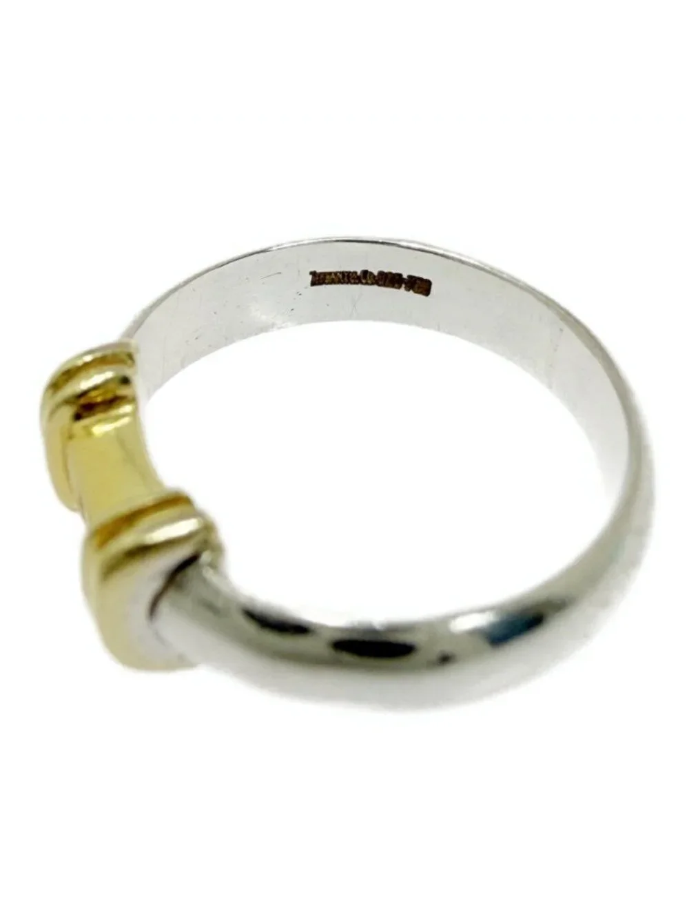 Tiffany & Co Silver Gold Stacking Bands Ring